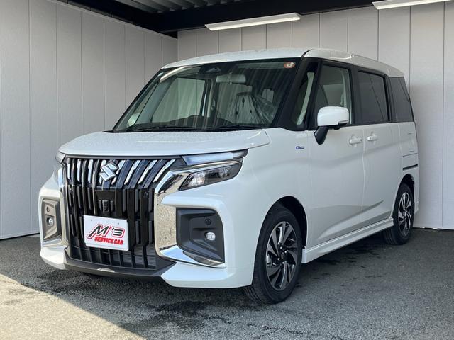ソリオバンディット ハイブリッドＭＶ　４ＷＤ　登録済未使用車　衝突被害軽減ブレーキ　純正ナビ　フルセグＴＶ　シートヒーター　クリアランスソナー　レーンアシスト　ＨＵＤ　スリムサーキュレーター　クルコン　ＬＥＤライト　ＵＳＢ充電　ＢＴ接続（45枚目）