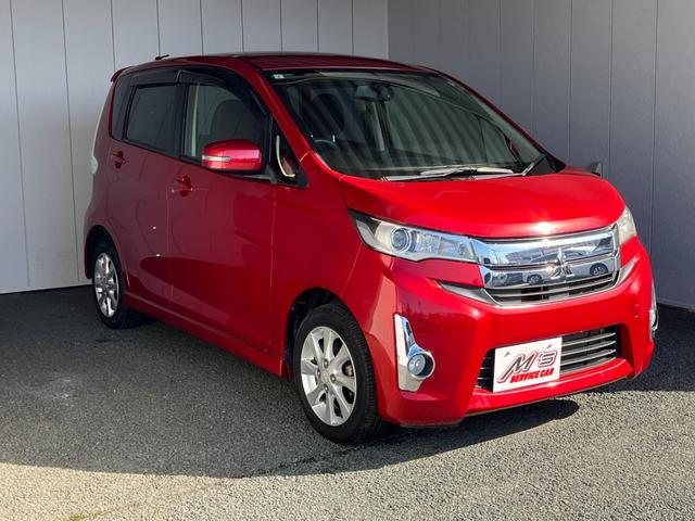 eKカスタム G 4WD 純正ナビ フルセグ バックカメラ HIDヘッドライト USB プッシュスタート 純正14AW 純正エンジンスター アイドリングストップ(4枚目)