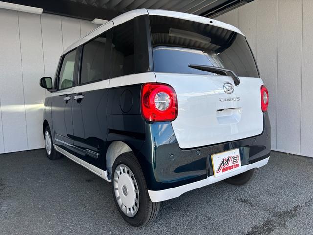 ムーヴキャンバス ストライプスＧ　４ＷＤ　届出済未使用車　衝突被害軽減ブレーキ　バックカメラ　シートヒーター　ドリンクヒーター　両側電動スライドドア　クリアランスソナー　レーンアシスト　オートライト　オートハイビーム　パワーモード（7枚目）