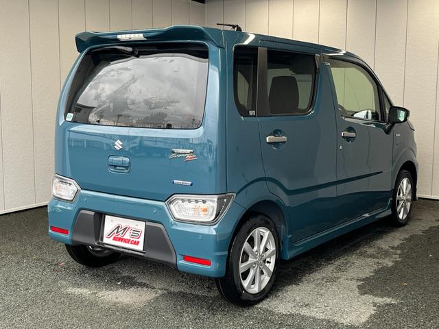 ワゴンＲカスタムＺ ハイブリッドＺＸ　４ＷＤ　届出済未使用車　衝突被害軽減ブレーキ　シートヒーター　クリアランスソナー　レーンアシスト　クルコン　ＬＥＤライト　ステリモ　オートライト　純正１４ＡＷ（5枚目）