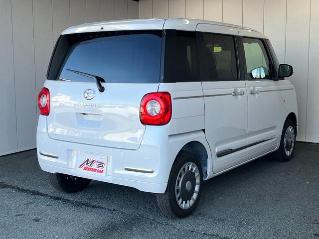 ムーヴキャンバス セオリーＧ　４ＷＤ　届出済未使用車　両側電動スライドドア　全周囲カメラ　オートライト　ＬＥＤライト　クリアランスソナー　ＵＳＢ充電　ドリンクヒーター　衝突被害軽減ブレーキ　シートヒーター　オーディオレス（5枚目）