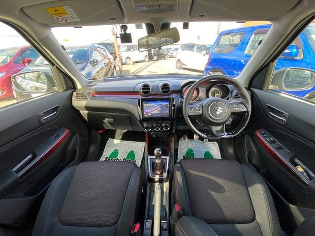 スイフトスポーツ ベースグレード 社外8型メモリーナビ フルセグ DVD Bluetooth セーフティーサポート LEDライト スマートキー シートヒーター ブラインドスポットモニター 前後ドラレコ ETC ワンオーナー(9枚目)