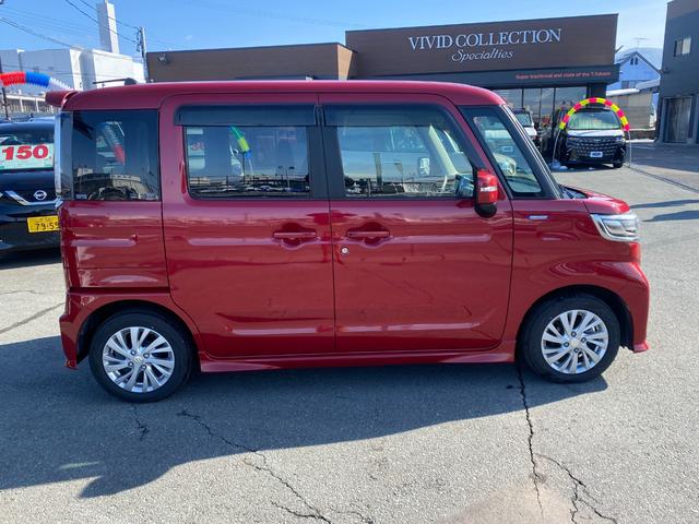 スペーシアカスタム ハイブリッドＧＳ　４ＷＤ　社外メモリーナビ　ワンセグ　ＣＤ　レーダーブレーキ　パーキングセンサー　左パワースライドドア　シートヒーター　ＬＥＤライト　スマートキー　ＥＴＣ　ドラレコ　ワンオーナー（4枚目）