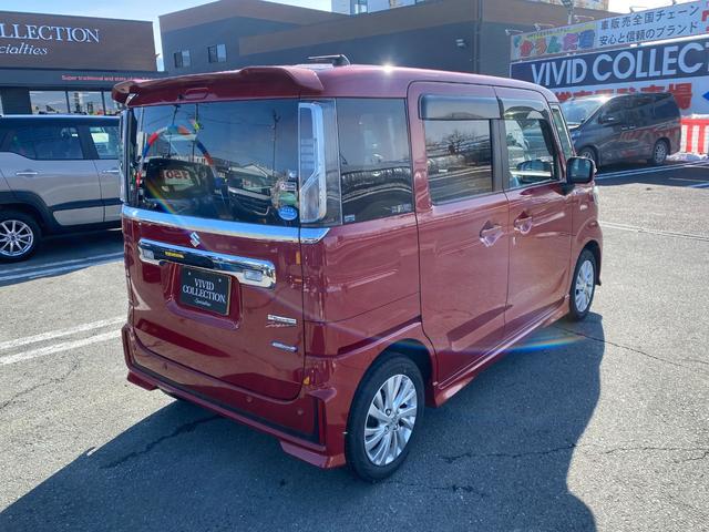 スペーシアカスタム ハイブリッドＧＳ　４ＷＤ　社外メモリーナビ　ワンセグ　ＣＤ　レーダーブレーキ　パーキングセンサー　左パワースライドドア　シートヒーター　ＬＥＤライト　スマートキー　ＥＴＣ　ドラレコ　ワンオーナー（6枚目）