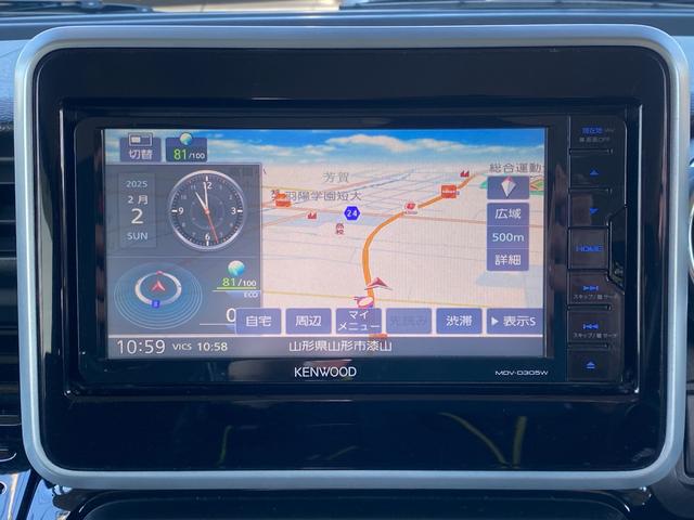 スペーシアカスタム ハイブリッドＧＳ　４ＷＤ　社外メモリーナビ　ワンセグ　ＣＤ　レーダーブレーキ　パーキングセンサー　左パワースライドドア　シートヒーター　ＬＥＤライト　スマートキー　ＥＴＣ　ドラレコ　ワンオーナー（15枚目）