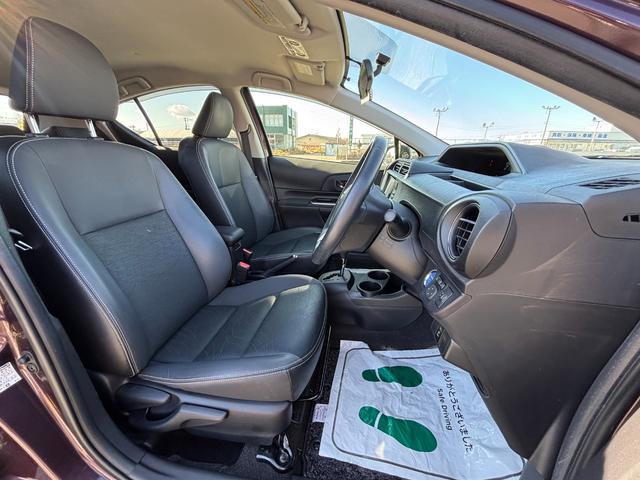 アクア Ｇブラックソフトレザーセレクション　純正ＳＤナビ　ワンセグ　ＣＤ　Ｂｌｕｅｔｏｏｔｈ　バックカメラ　スマートキー　黒革シート　前後ドラレコ　ＡＢＳ　Ｗエアバック（19枚目）