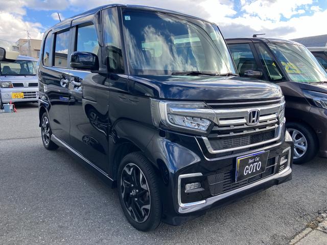 Ｎ－ＢＯＸカスタム ＥＸターボ　４ＷＤ　ホンダセンシング　純正８インチナビ　フルセグＴＶ　ＤＶＤ　Ｂｌｕｅｔｏｏｔｈ　バックカメラ　リモコンエンジンスターター　ＥＴＣ　ドラレコ前後　ヒーター付ハーフレザーシート　両側電動スライドドア（3枚目）