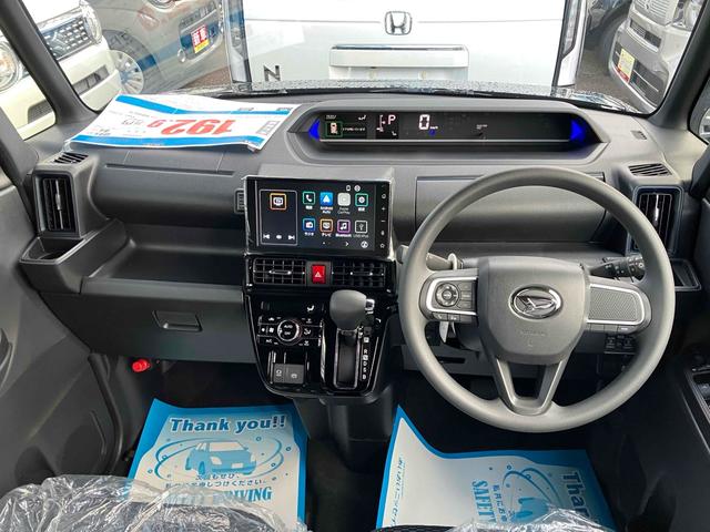 タント カスタムＸ　４ＷＤ　届け出済み未使用車　バックカメラ　両側電動スライドドア　クリアランスソナー　衝突被害軽減システム　ＬＥＤヘッドランプ　スマートキー　アイドリングストップ　電動格納ミラー　シートヒーター（2枚目）