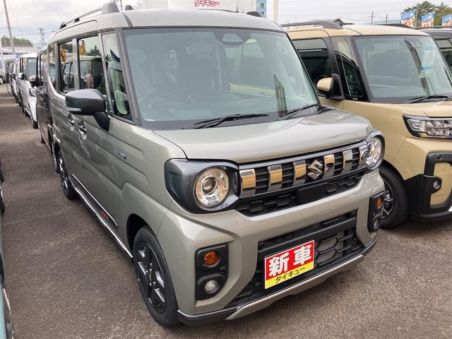 スペーシアギア ハイブリッドXZ 届け出済み未使用車 両側電動スライドドア クリアランスソナー オートクルーズコントロール レーンアシスト 衝突被害軽減システム オートライト LEDヘッドランプ スマートキー アイドリングストップ(12枚目)