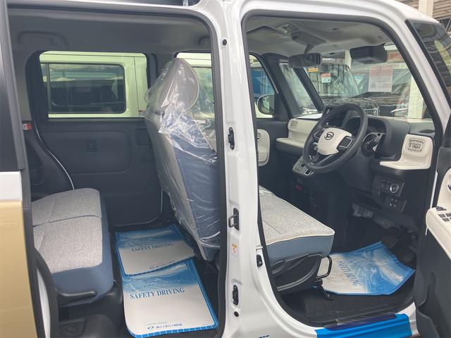 ムーヴキャンバス ストライプスＧ　４ＷＤ　両側電動スライドドア　クリアランスソナー　衝突被害軽減システム　オートライト　ＬＥＤヘッドランプ　スマートキー　アイドリングストップ　電動格納ミラー　シートヒーター　ベンチシート　ＣＶＴ（40枚目）