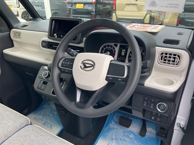 ムーヴキャンバス ストライプスＧ　届け出済み未使用車　両側電動スライドドア　クリアランスソナー　衝突被害軽減システム　オートライト　ＬＥＤヘッドランプ　スマートキー　アイドリングストップ　電動格納ミラー　シートヒーター　ベンチシート（24枚目）