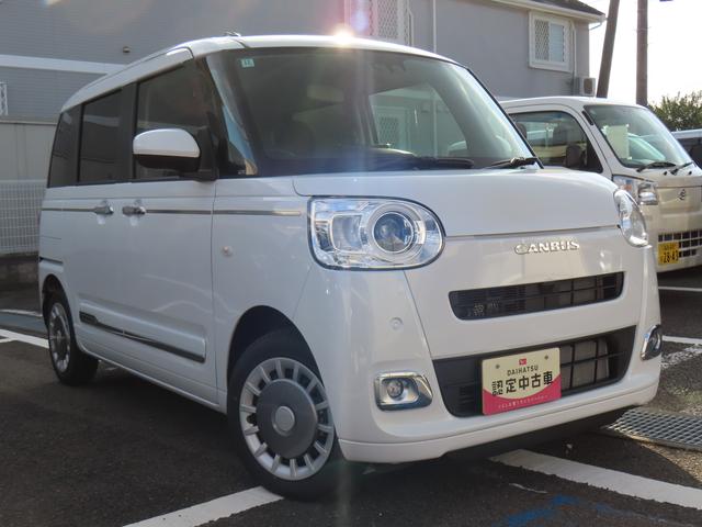 ムーヴキャンバス セオリーG 2WD CVT ecoIDLE非装着車 両側電動スライドドア 衝突被害軽減ブレーキ 横滑り防止装置 ABS プッシュボタンスタート ディスプレイオーディオ バックモニター ホットカップホルダー(2枚目)