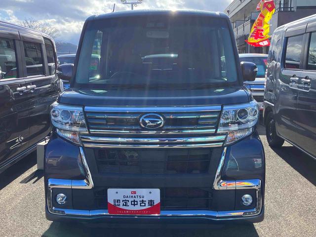 タント カスタムＲＳ　トップエディションＳＡＩＩＩ　ターボ　２ＷＤ　ＣＶＴ　６６０ｃｃ　ターボ　社外ナビ・バックモニター　衝突被害軽減ブレーキ　横滑り防止装置　ＡＢＳ　アイドリングストップ　プッシュボタンスタート　両側電動スライドドア　運転席シートヒーター（2枚目）