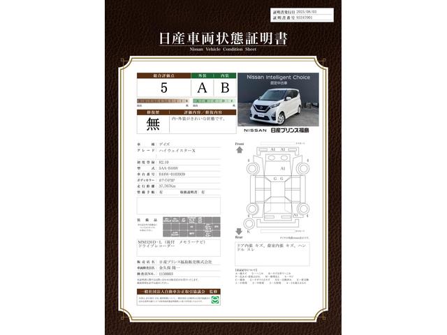 車両状態評価書