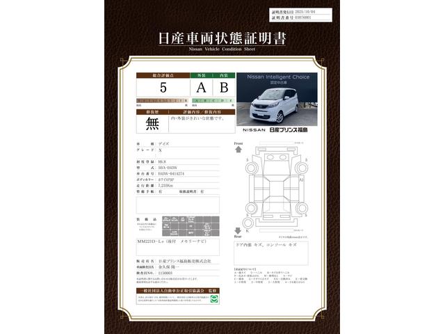 車両状態評価書