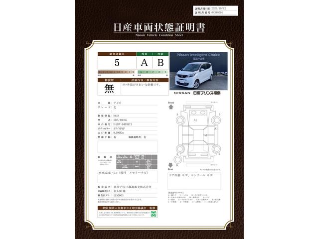 車両状態評価書