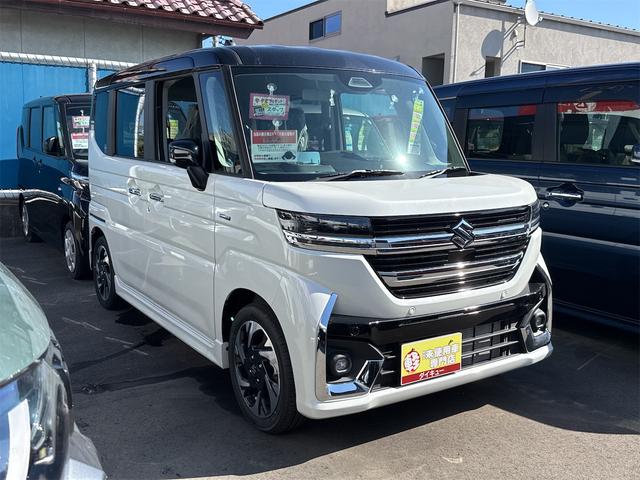 スペーシアカスタム ハイブリッドXS 届け出済み未使用車 両側電動スライドドア クリアランスソナー オートクルーズコントロール レーンアシスト 衝突被害軽減システム オートライト LEDヘッドランプ スマートキー アイドリングストップ(8枚目)