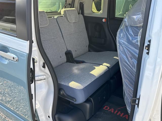 ムーヴキャンバス ストライプスＧ　４ＷＤ　両側電動スライドドア　クリアランスソナー　衝突被害軽減システム　オートライト　ＬＥＤヘッドランプ　スマートキー　アイドリングストップ　電動格納ミラー　シートヒーター　ベンチシート　ＣＶＴ（28枚目）