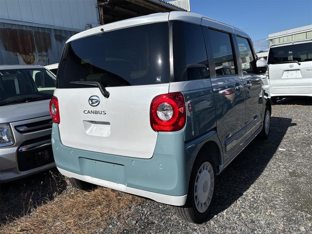 ムーヴキャンバス ストライプスＧ　４ＷＤ　両側電動スライドドア　クリアランスソナー　衝突被害軽減システム　オートライト　ＬＥＤヘッドランプ　スマートキー　アイドリングストップ　電動格納ミラー　シートヒーター　ベンチシート　ＣＶＴ（30枚目）