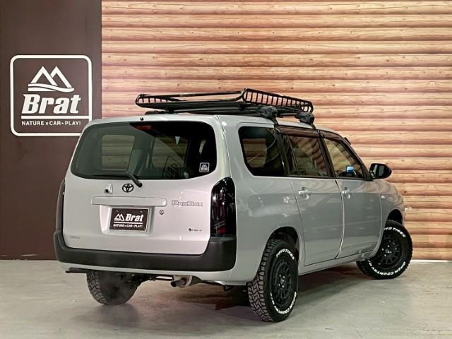 プロボックス ハイブリッドＧＬ　１４ＡＷ　マッドヴァンスＸタイプＦ　ＴＯＹＯオープンカントリーＲ／Ｔ　Ｂｒａｔオリジナルリフトアップキット・ブルバー　ＢＫＭ　スモークテールランプ　シートカバー　黒木目コンビハンドル・インテリアパネル（35枚目）