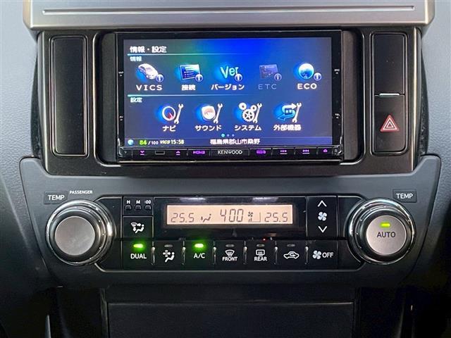 ランドクルーザープラド ＴＸ　バックカメラ　ＥＴＣ　ＲＡＹＳ　アルミホイール　ＢＦＧｏｏｄｒｉｃｈ　タイヤ　ＭＴモード付　フロントフォグ　ハーフレザーシート　サイドバイザー（4枚目）