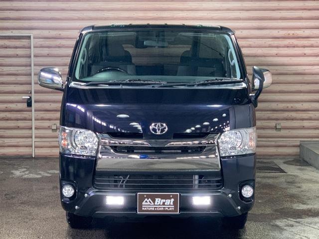 スーパーGL ダークプライムII 4WD 純正エンジンスターター オーバーフェンダー セミグロスブラックペイント WEDSマッドヴァンス06新品16インチAW 新品BFグッドリッチ フロントバンパーガードLED フリップダウンモニター(6枚目)
