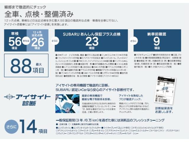 フォレスター Ｘ－ブレイク　ワンオーナー　１７インチ純正アルミホイール　８インチ純正ナビゲーション　バックカメラ　フロントカメラ　サイドカメラ　ドライブレコーダー　ステアリングヒーター　シートヒーター（64枚目）