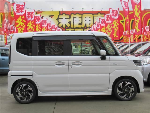 スペーシアカスタム ハイブリッドＸＳ　届出済未使用車　両側電動スライドドア　シートヒーター　アダプティブクルーズコントロール　純正１５インチアルミ　革巻ステアリング　ハーフレザーシート　マルチユースフラップ　サーキュレーター（23枚目）