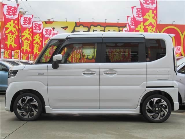 スペーシアカスタム ハイブリッドＸＳ　届出済未使用車　両側電動スライドドア　シートヒーター　アダプティブクルーズコントロール　純正１５インチアルミ　革巻ステアリング　ハーフレザーシート　マルチユースフラップ　サーキュレーター（25枚目）