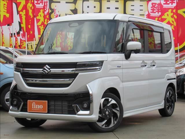 スペーシアカスタム ハイブリッドＸＳ　届出済未使用車　両側電動スライドドア　シートヒーター　アダプティブクルーズコントロール　純正１５インチアルミ　革巻ステアリング　ハーフレザーシート　マルチユースフラップ　サーキュレーター（77枚目）