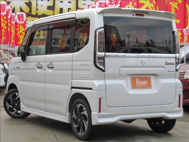 スペーシアカスタム ハイブリッドＸＳ　届出済未使用車　両側電動スライドドア　シートヒーター　アダプティブクルーズコントロール　純正１５インチアルミ　革巻ステアリング　ハーフレザーシート　マルチユースフラップ　サーキュレーター（80枚目）