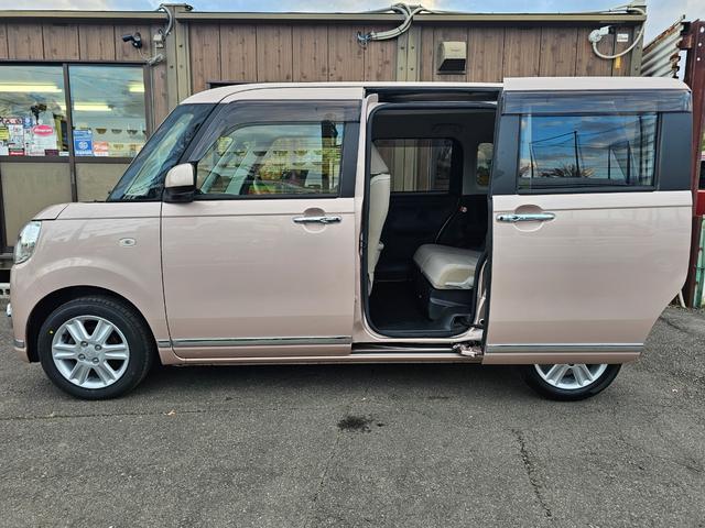 ムーヴキャンバス Ｘリミテッドメイクアップ　ＳＡＩＩＩ　車検９年４月・新品国産スタッドレスタイヤ新品アルミ社外ナビフルセグＴＶブルートゥース外バックカメラ新品国産夏タイヤ純正アルミＬＥＤフォグランプ両側電動スライドドア衝突軽減ブレーキ横滑防止・取説・記録簿（9枚目）