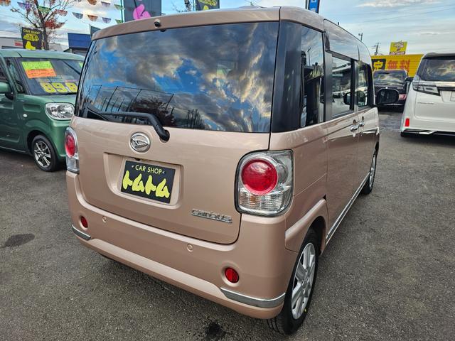 ムーヴキャンバス Ｘリミテッドメイクアップ　ＳＡＩＩＩ　車検９年４月・新品国産スタッドレスタイヤ新品アルミ社外ナビフルセグＴＶブルートゥース外バックカメラ新品国産夏タイヤ純正アルミＬＥＤフォグランプ両側電動スライドドア衝突軽減ブレーキ横滑防止・取説・記録簿（10枚目）