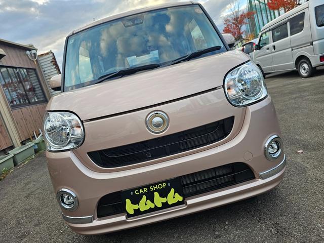 ムーヴキャンバス Ｘリミテッドメイクアップ　ＳＡＩＩＩ　車検９年４月・新品国産スタッドレスタイヤ新品アルミ社外ナビフルセグＴＶブルートゥース外バックカメラ新品国産夏タイヤ純正アルミＬＥＤフォグランプ両側電動スライドドア衝突軽減ブレーキ横滑防止・取説・記録簿（63枚目）