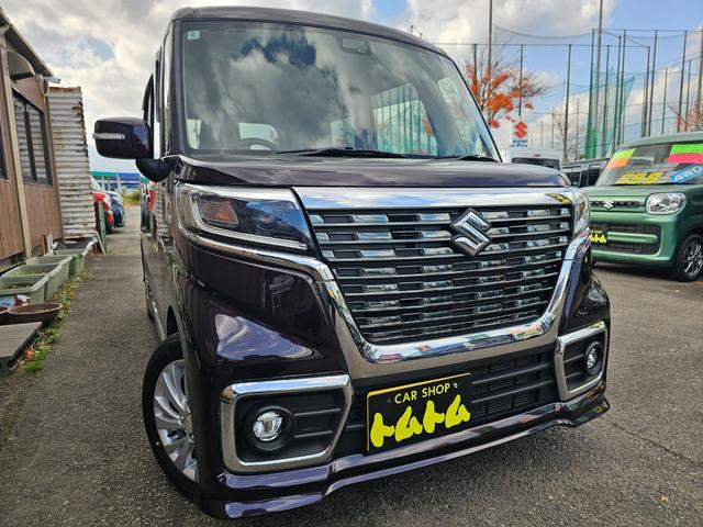 スペーシアカスタム ハイブリッドGS 4WD車検9年1月・新品国産スタッドレスタイヤ新品アルミ社外ナビTVブルートゥース新品バックカメラ新品国産夏タイヤ純正アルミ両側スライドドア左電動LEDライト衝突軽減ブレーキ横滑防止ABS取説・記録簿(3枚目)