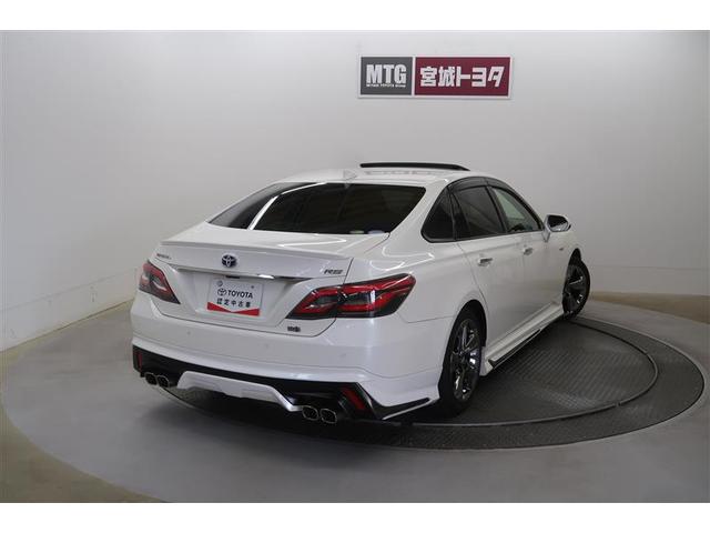 クラウンハイブリッド RSアドバンス 革シート サンルーフ フルセグ メモリーナビ DVD再生 ミュージックプレイヤー接続可 バックカメラ 衝突被害軽減システム ETC ドラレコ LEDヘッドランプ ワンオーナー フルエアロ 記録簿(9枚目)