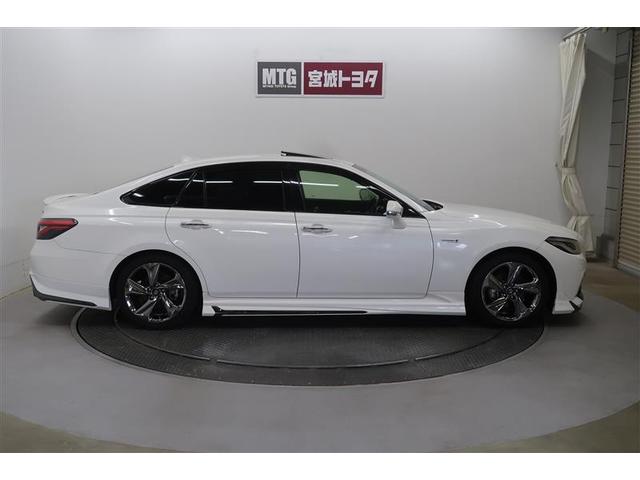 クラウンハイブリッド RSアドバンス 革シート サンルーフ フルセグ メモリーナビ DVD再生 ミュージックプレイヤー接続可 バックカメラ 衝突被害軽減システム ETC ドラレコ LEDヘッドランプ ワンオーナー フルエアロ 記録簿(13枚目)