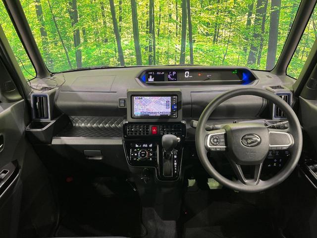 タント カスタムＸ　４ＷＤ　禁煙車　両側電動　衝突軽減　純正ナビ　バックカメラ　ＥＴＣ　ＬＥＤヘッドライト　ＬＥＤフロントフォグランプ　クリアランスソナー　オートライト　オートエアコン（2枚目）
