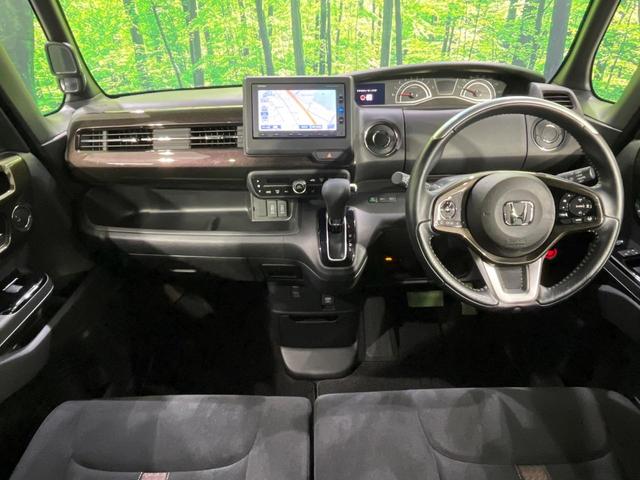 N-BOXカスタム G・Lホンダセンシング 禁煙車 衝突軽減 アダプティブクルーズコントロール 純正ナビ バックカメラ ETC 両側スライド片側電動ドア クリアランスソナー  シートヒーター スマートキー 車線逸脱防止装置 横滑り防止装置(2枚目)