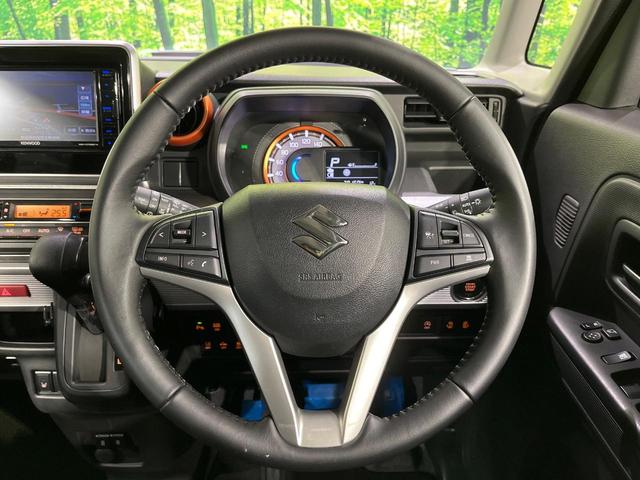 スペーシアギア ハイブリッドＸＺ　４ＷＤ　禁煙車　衝突軽減　両側電動ドア　レーダークルーズコントロール　ＳＤナビ　前席シートヒーター　電動格納ミラー　革巻きステアリング　オートライト　オートエアコン　オートハイビーム　スマートキー（12枚目）