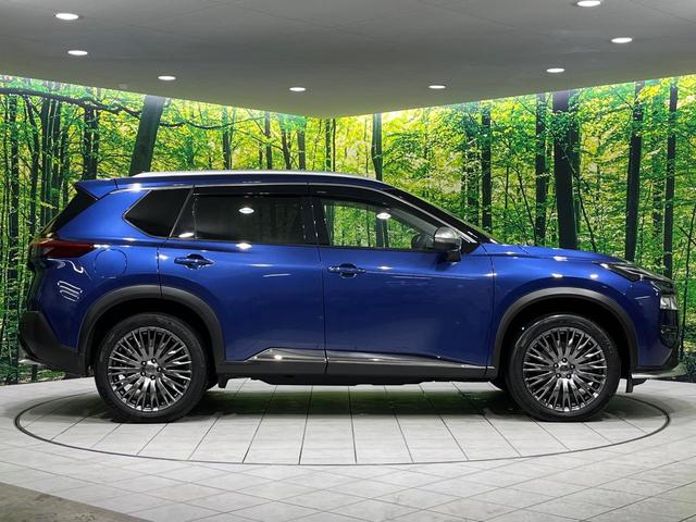 エクストレイル オーテック e-4ORCE 禁煙車 衝突軽減 プロパイロット 純正12.3型ナビ 全周囲カメラ ETC2.0 ドラレコ パワーバックドア 黒革シート 前席パワーシート 全席シートヒーター ルーフレール 純正20インチアルミ(32枚目)