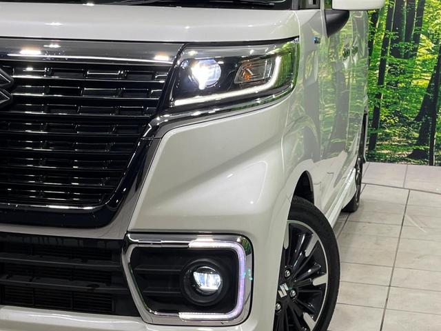 スペーシアカスタム ハイブリッドXSターボ 4WD SDナビ セーフティサポート 禁煙車 ハーフレザーシート ドラレコ コーナーセンサー クルコン スマートキー LEDヘッド ETC オートハイビーム 車線逸脱警報 オートライト(12枚目)