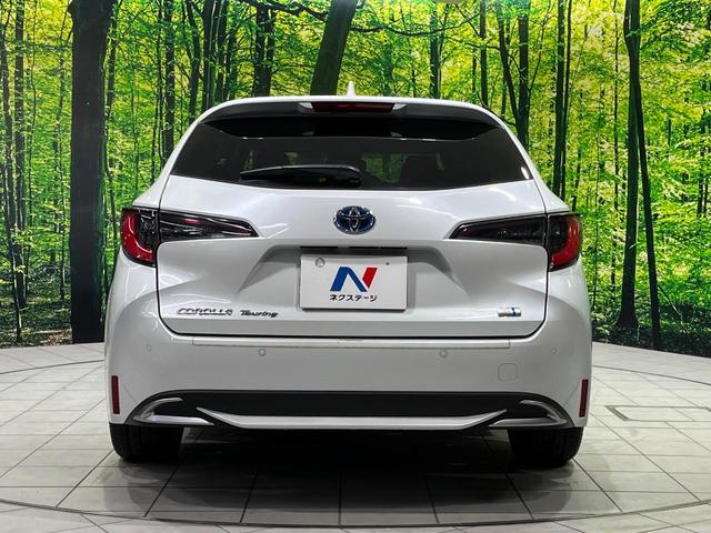 カローラツーリング ハイブリッド ダブルバイビー 4WD 純正10.5型ナビ バックカメラ セーフティセンス レーダークルーズ AC100V電源 禁煙車 ハーフレザーシート コーナーセンサー LEDヘッド ETC2.0 純正17インチAW(15枚目)