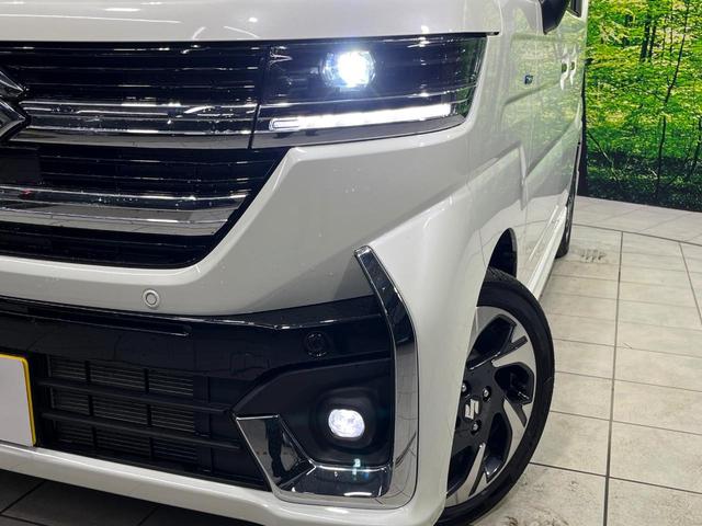 スペーシアカスタム ハイブリッドＸＳターボ　４ＷＤ　両側電動スライド　純正９型メモリーナビ　全周囲カメラ　セーフティサポート　アダプティブクルーズ　禁煙車　ハーフレザーシート　前席シートヒーター　クリアランスソナー　スマートキー　ＬＥＤヘッド（12枚目）