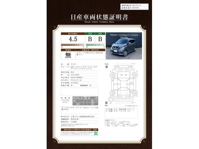 車両状態評価書