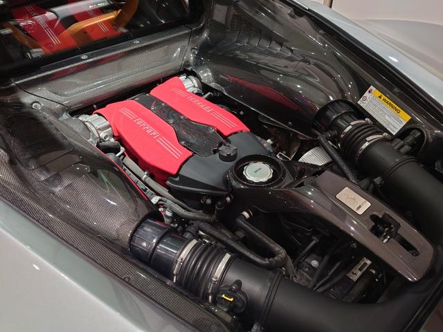 ４８８ＧＴＢ ベースグレード　Ｄ車　フロントリフト　ＬＥＤ付きカーボンステア　カーボンファイバーセンターブリッジ　２０インチコルサホイール　スポーツシルカバー　リアカメラ　フロントウィンド周りカラーレザー　リアシェルフカラーレザー（71枚目）