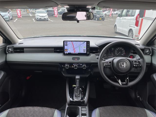 ヴェゼル e:HEV X・HuNTパッケージ 当社デモカー ホンダセンシング レーダークルーズ・レーンキープ ナビTVBカメラ ETC2.0 ルーフレール LEDオートハイビーム ハーフレザーシート パーキングセンサー USB Bluetooth(2枚目)