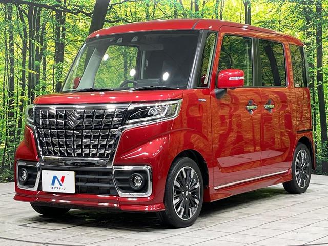 スペーシアカスタム ハイブリッドXSターボ 4WD 純正9型ナビ 両側電動ドア 全周囲カメラ セーフティーサポート レーダークルーズ 禁煙車 ハーフレザーシート コーナーセンサー スマートキー LEDヘッド ETC オートハイビーム(61枚目)