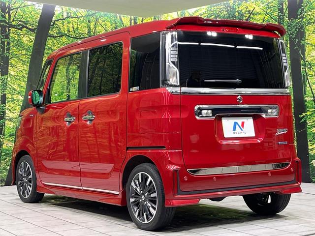 スペーシアカスタム ハイブリッドXSターボ 4WD 純正9型ナビ 両側電動ドア 全周囲カメラ セーフティーサポート レーダークルーズ 禁煙車 ハーフレザーシート コーナーセンサー スマートキー LEDヘッド ETC オートハイビーム(63枚目)