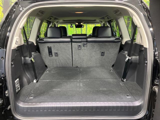 ランドクルーザープラド ＴＸ　Ｌパッケージ　マットブラックエディション　４ＷＤ　サンルーフ　９型メーカーナビ　全方位カメラ　７人乗り　ルーフレール　黒革シート　寒冷地仕様　セーフティセンス　ＬＥＤヘッド　レーダークルーズ　ドラレコ　ＥＴＣ　パワーシート　禁煙車（12枚目）